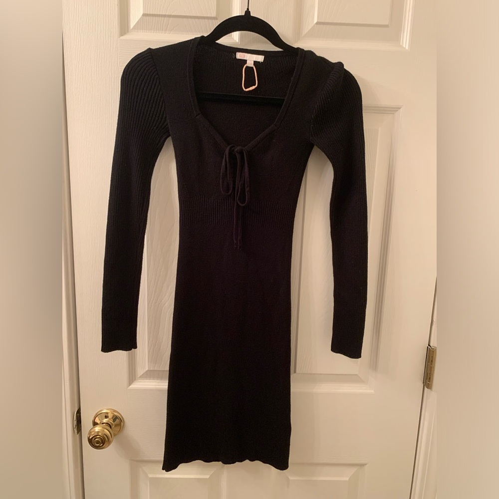 Elegant Black Knit Dress